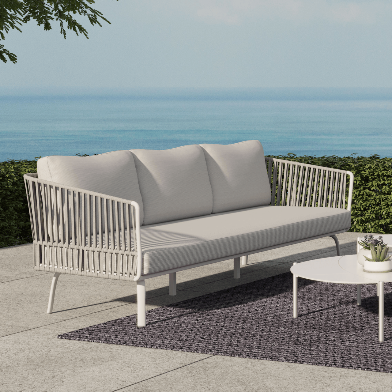 Milo Sofa Shown in an Outdoor Setting