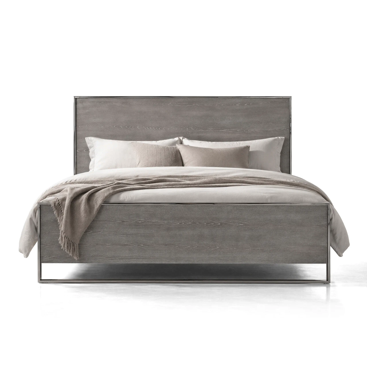 Drake King Bed - Grey Elm