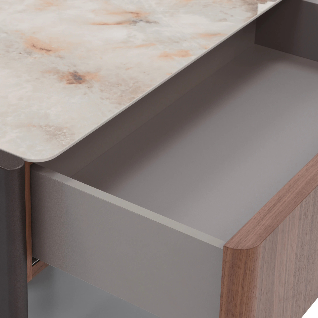 Julian Large 1 Drawer Nightstand - Walnut