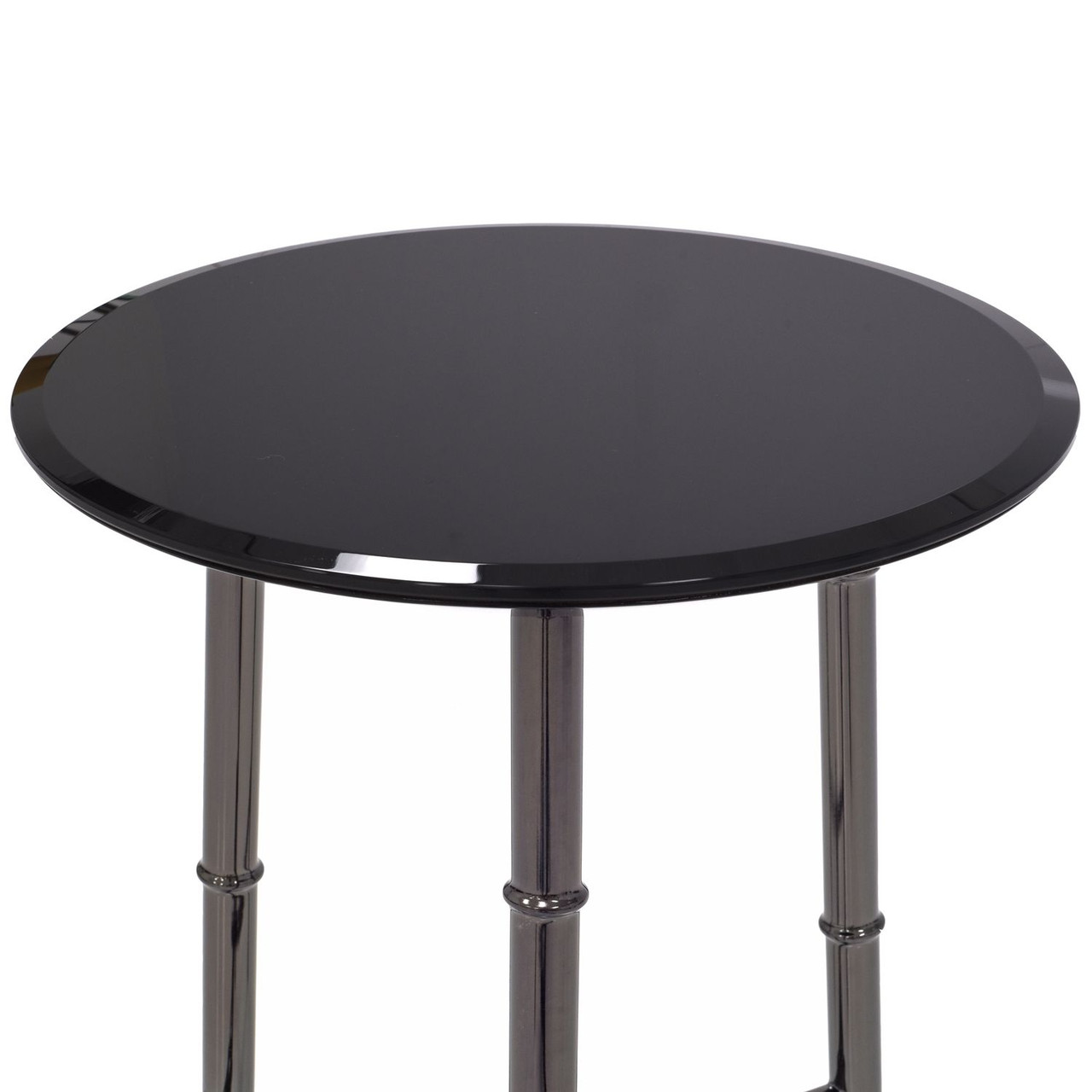 My Story Accent Table - Black Glass