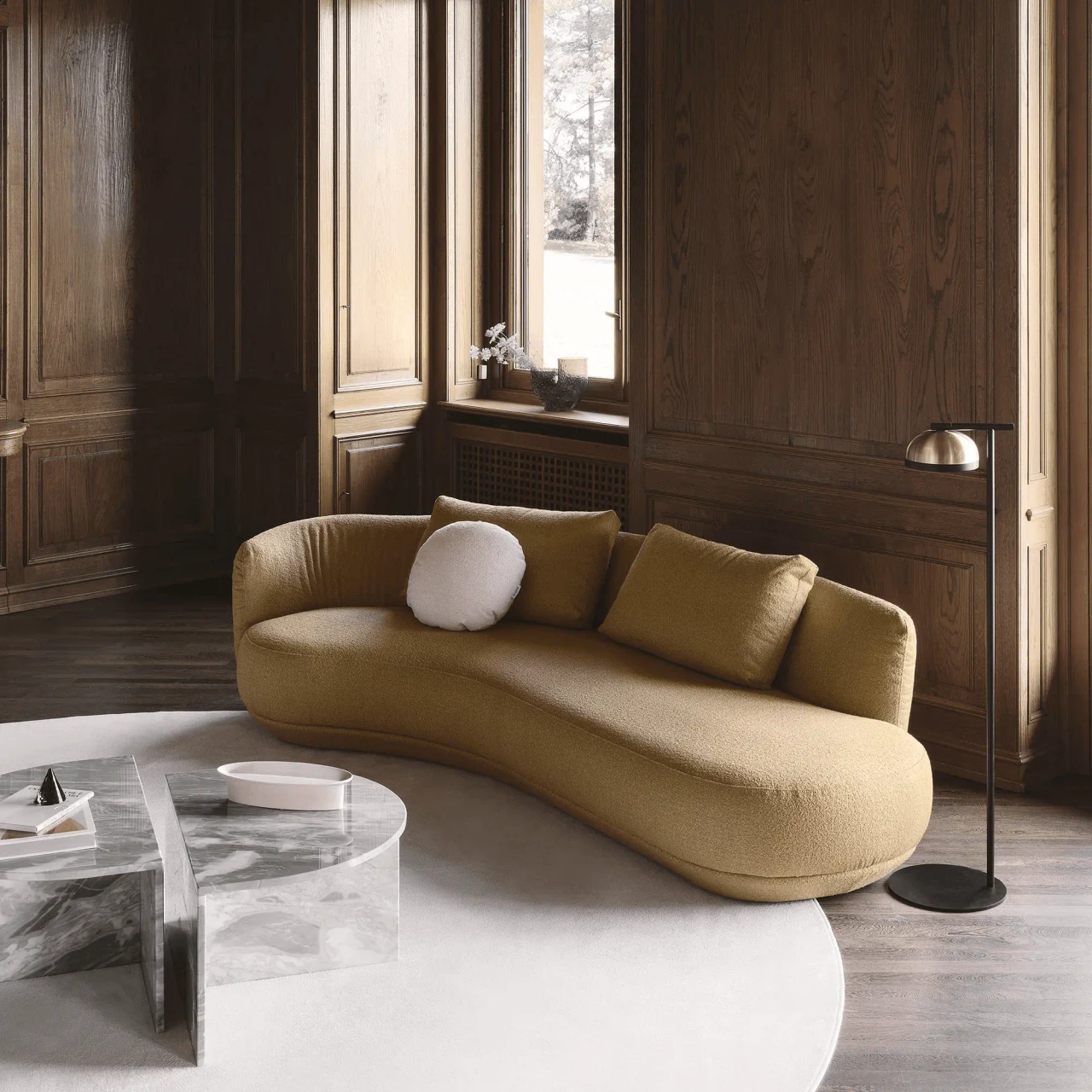 Andali Sofa - Mustard Fabric