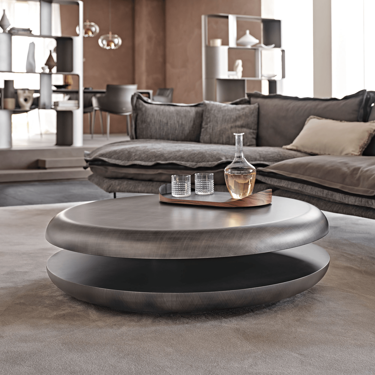 Yo-Yo Brushed Cocktail Table