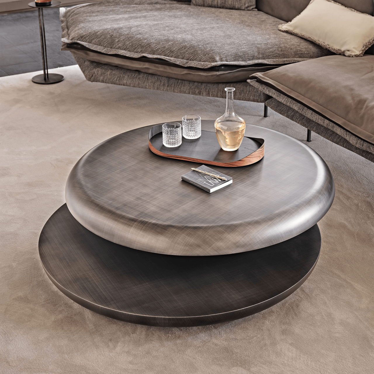 Yo-Yo Brushed Cocktail Table