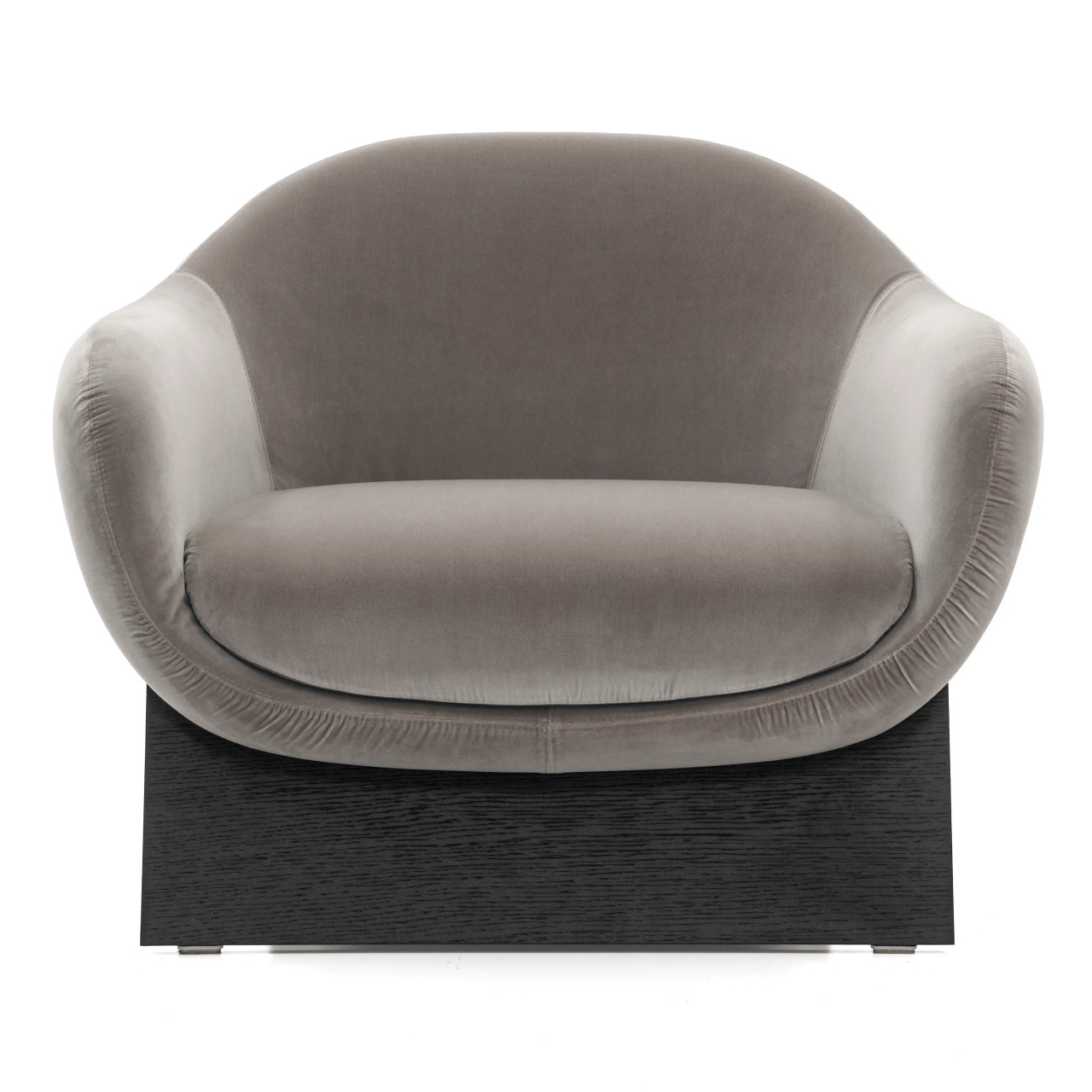 TAUPE - Shown here in the Taupe velvet and Coal Oak base option