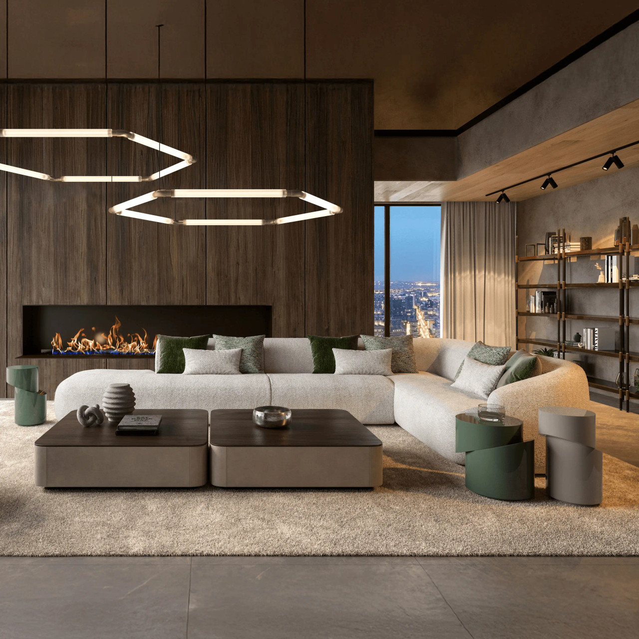 New Mood High Accent Table - Sage Green