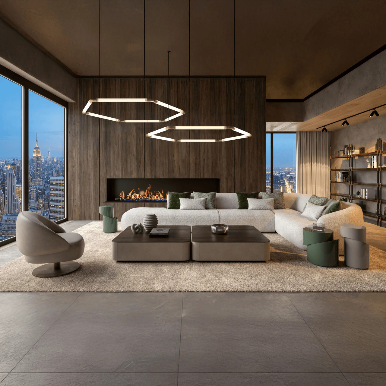 New Mood High Accent Table - Sage Green