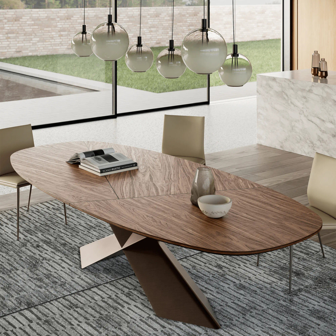 Tyron Wood Dining Table - Rounded Edge