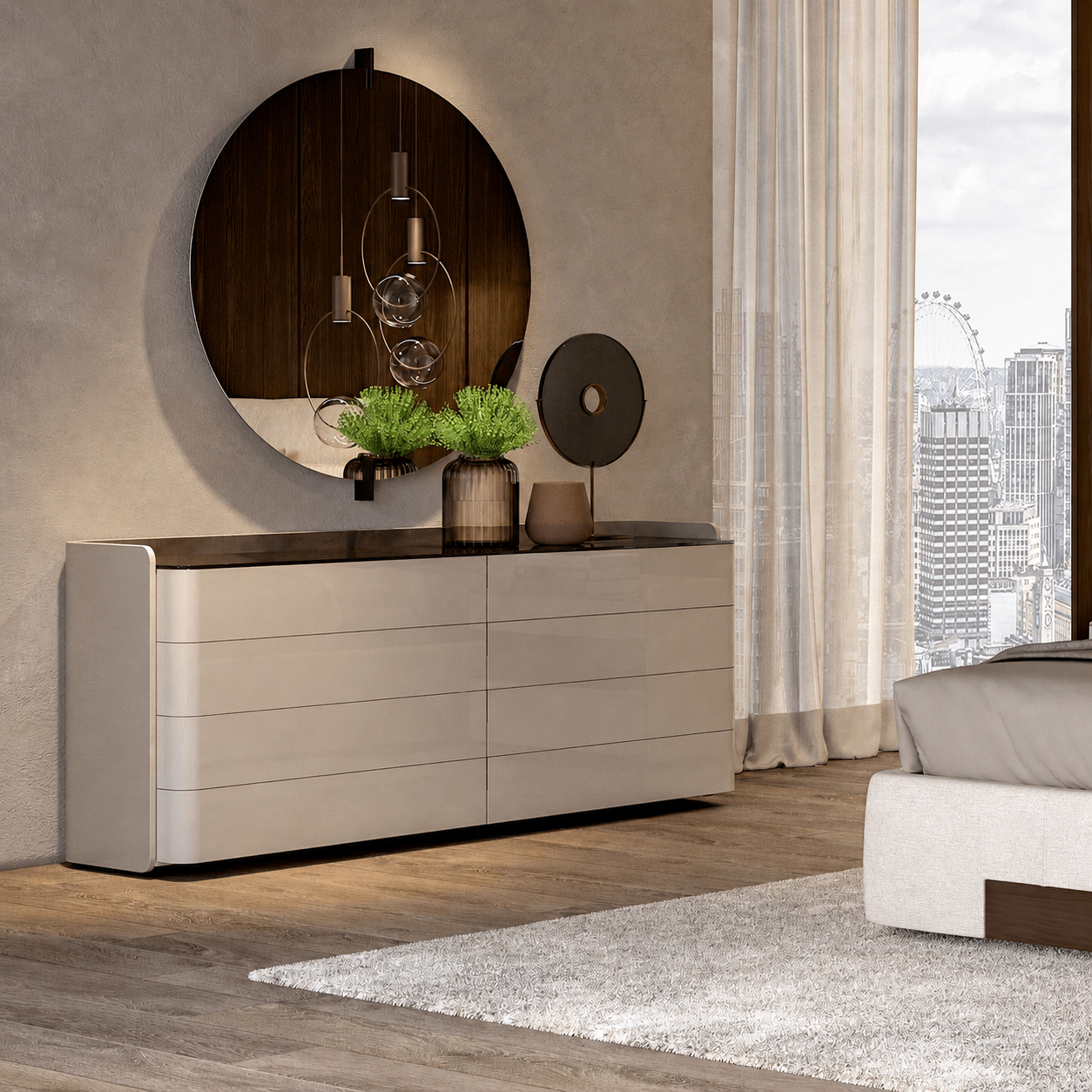 BROWN CEDAR GLOSS - Shown here in the Brown Cedar Gloss top option