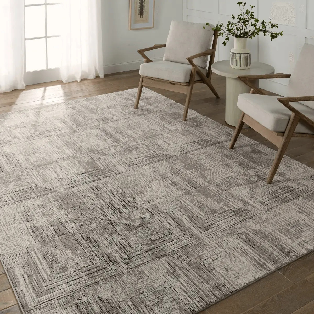 Graphite Area Rug - Silver/Black (8' x 10')