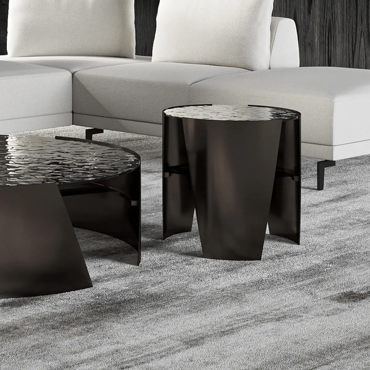 Sway Hammered Side Table