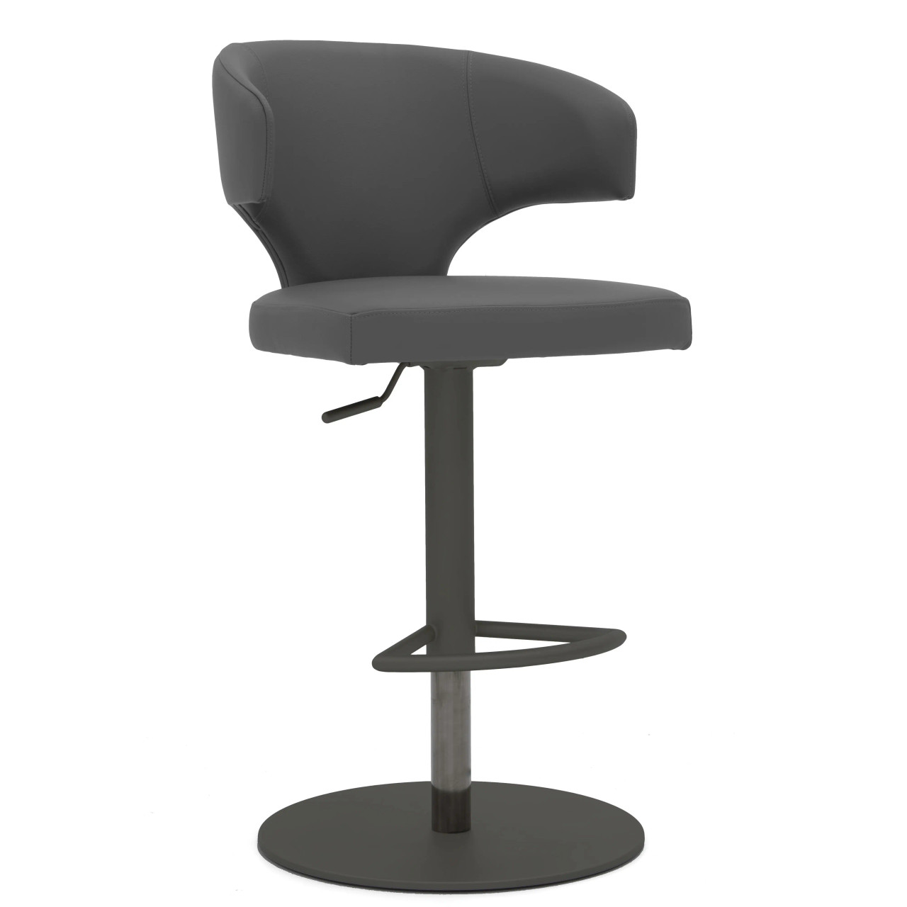 Wing Bar Stool - Round/Charcoal