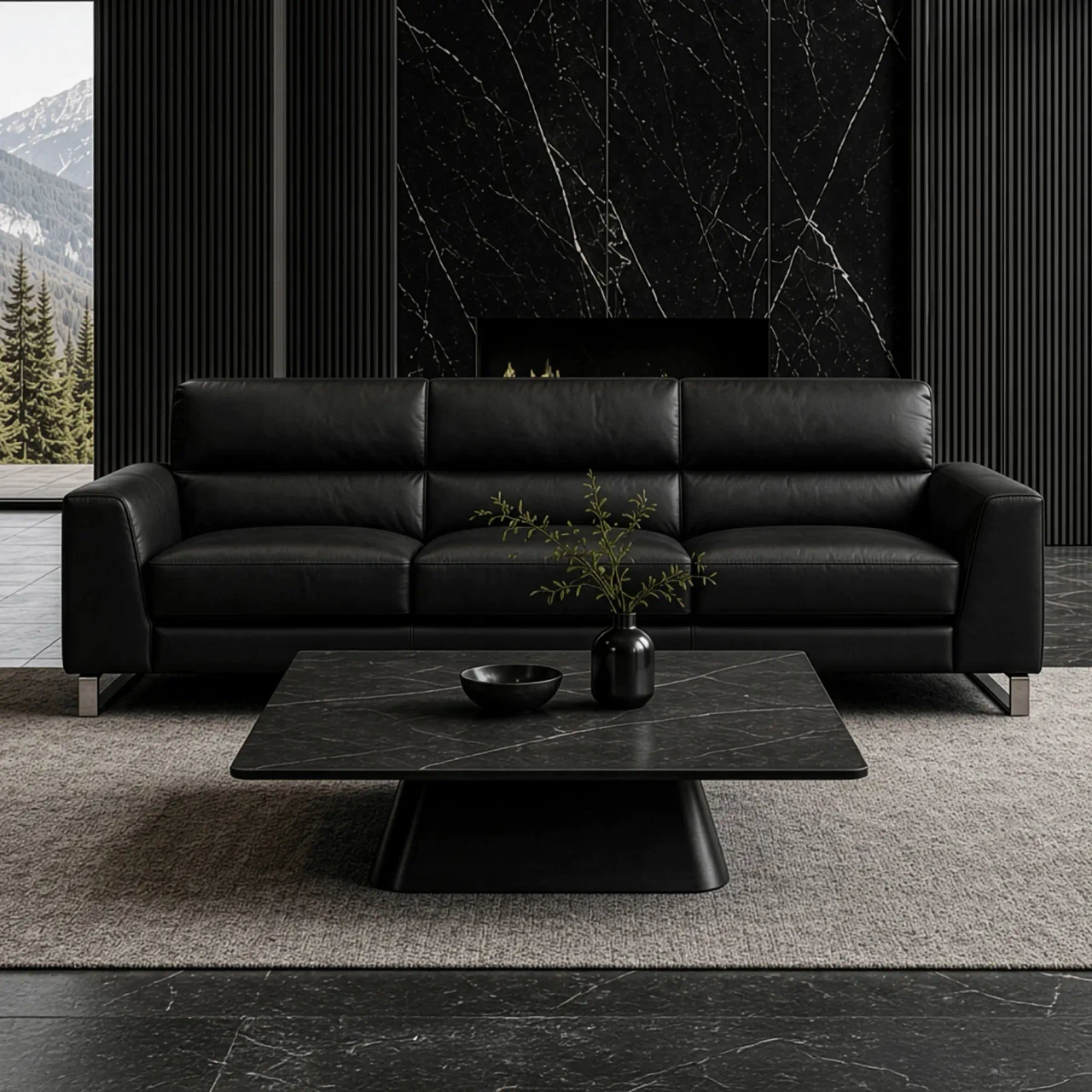 BLACK LEATHER