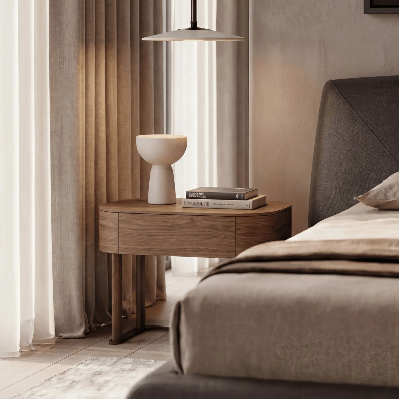 Isabey 1-Drawer Nightstand