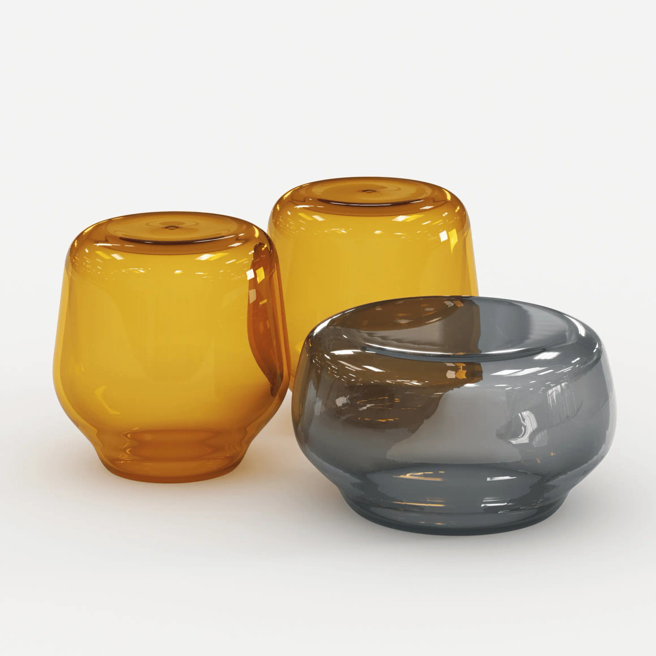 AMBER HIGH || AMBER LOW || FUME LOW - Shown here of the Dark Amber in both Height options and Fume in Low option