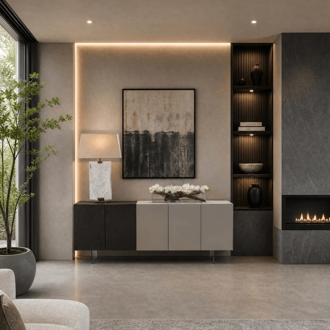 36e8 Sideboard - Grigio/Cocco