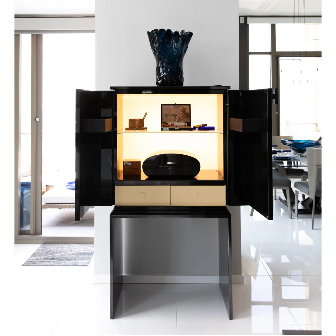 Black & More Bar Shown in a Dining Setting
