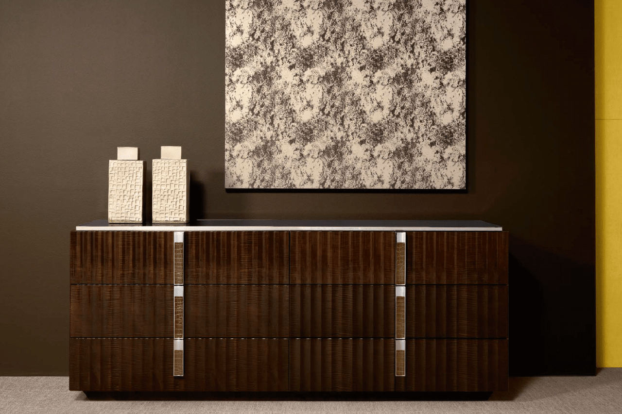 Red Carpet Dresser Sown in a Bedroom Setting