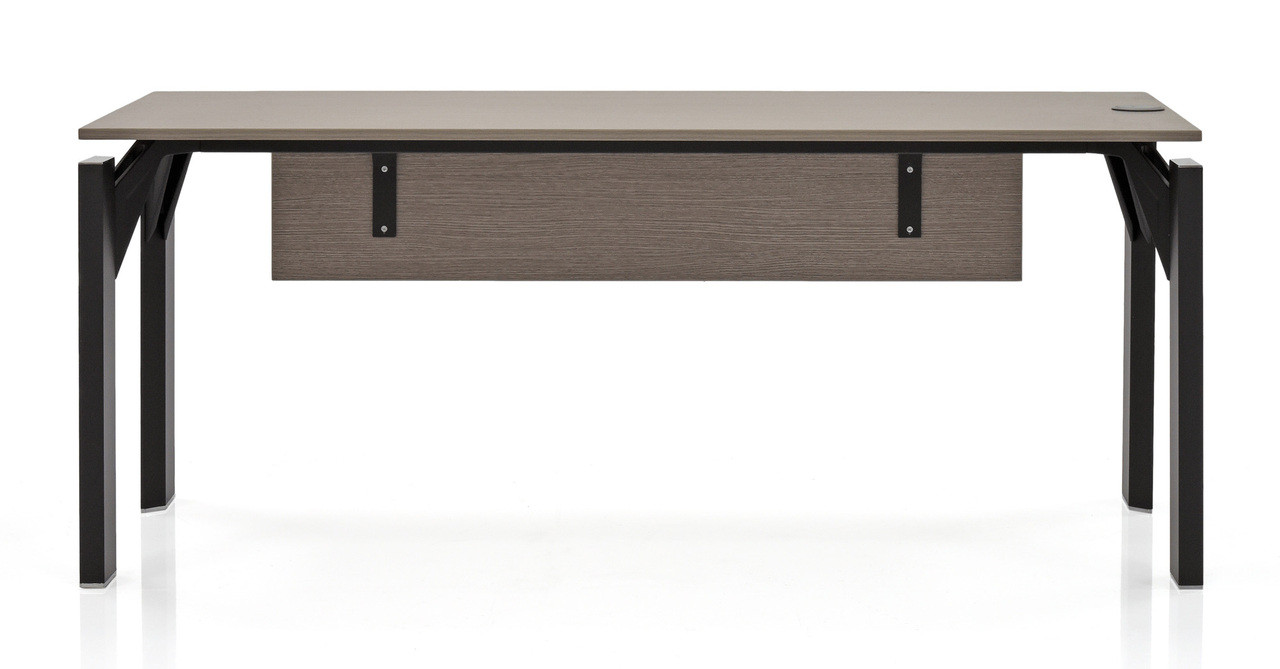 X19 Desk w/ Modesty Panel - Grey Oak 71 In