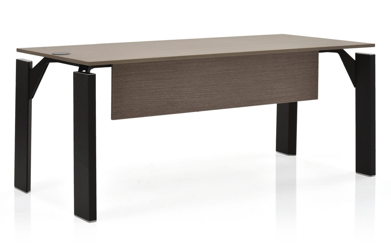 X19 Desk w/ Modesty Panel - Grey Oak 71 In - Cantoni