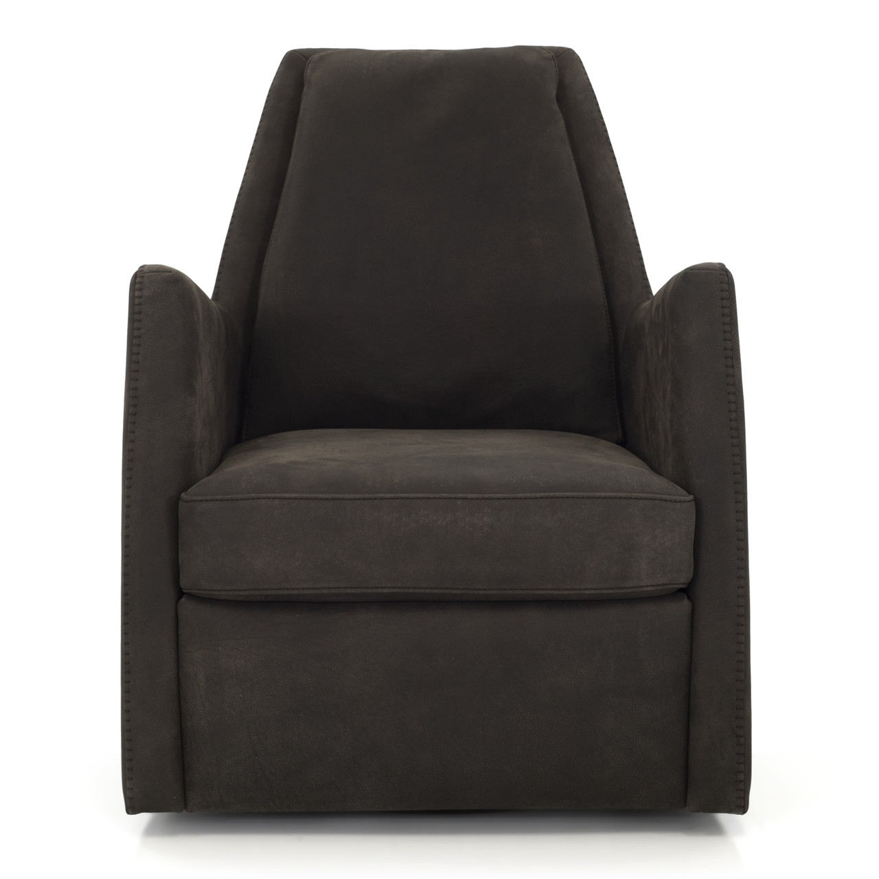 MOCHA LEATHER - Kate Swivel Chair Front View
