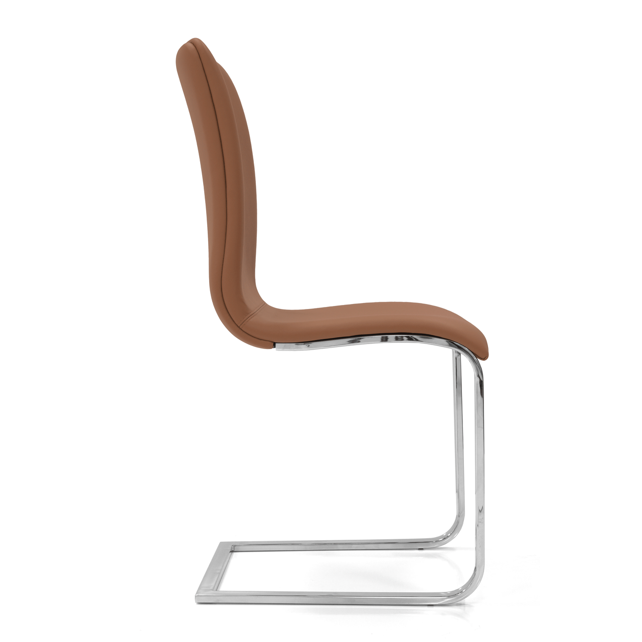 COGNAC LEATHER - Toro Side Chair Side View