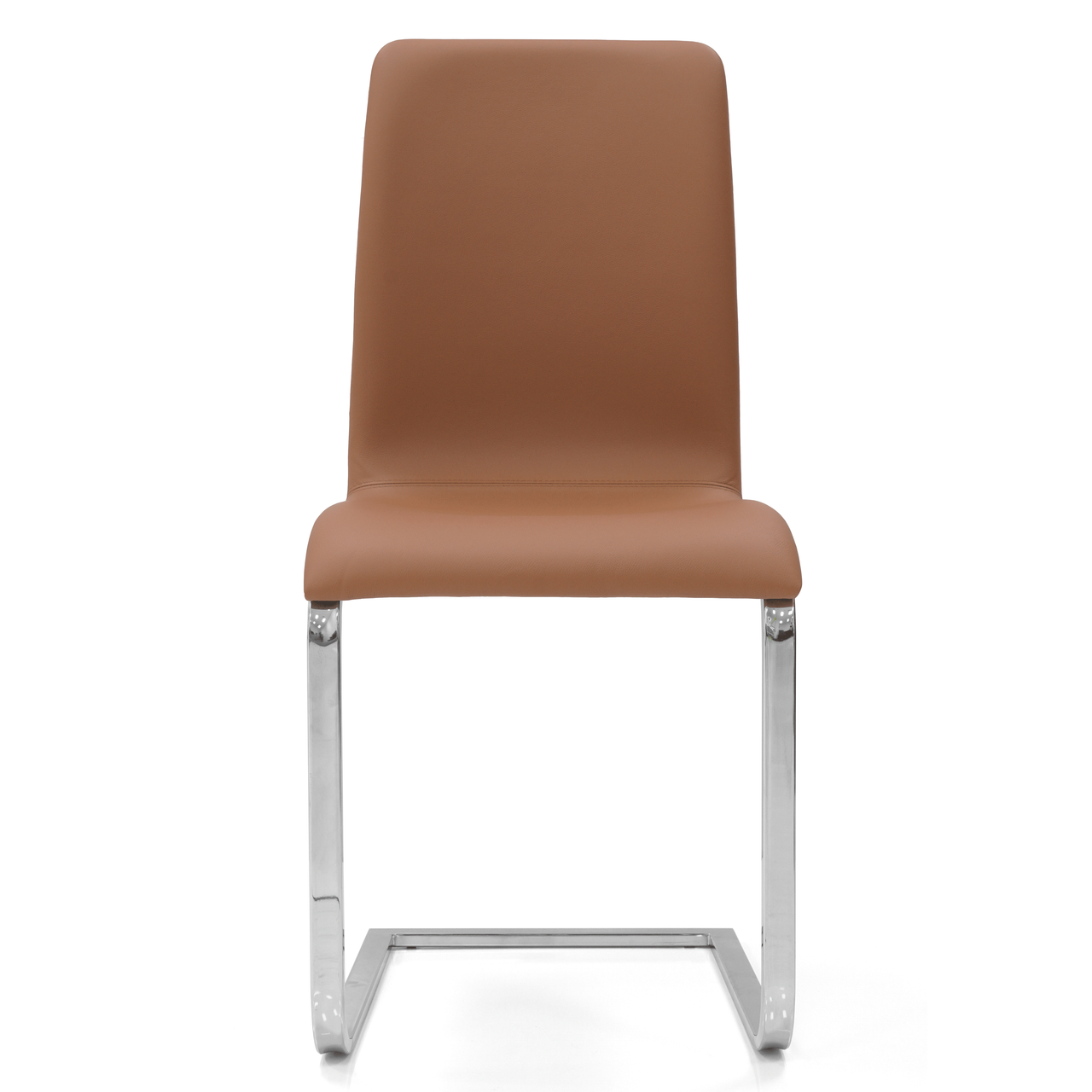 COGNAC LEATHER - Toro Side Chair Front View