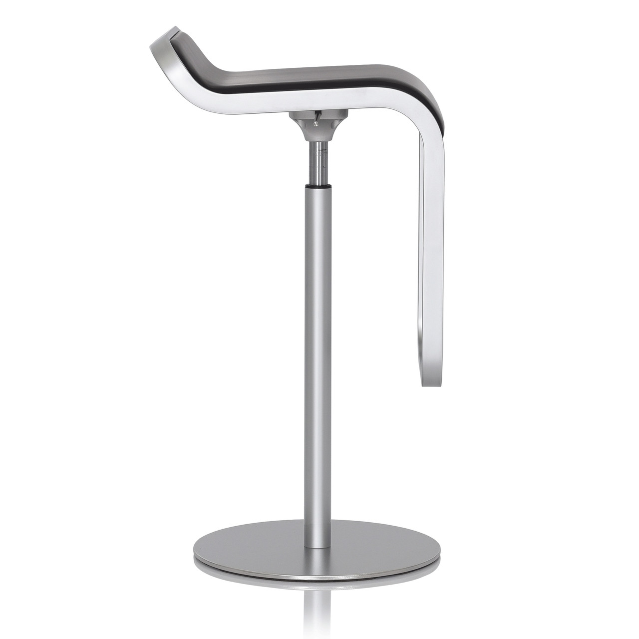 BLACK LEATHER - Lem Bar Stool Side View