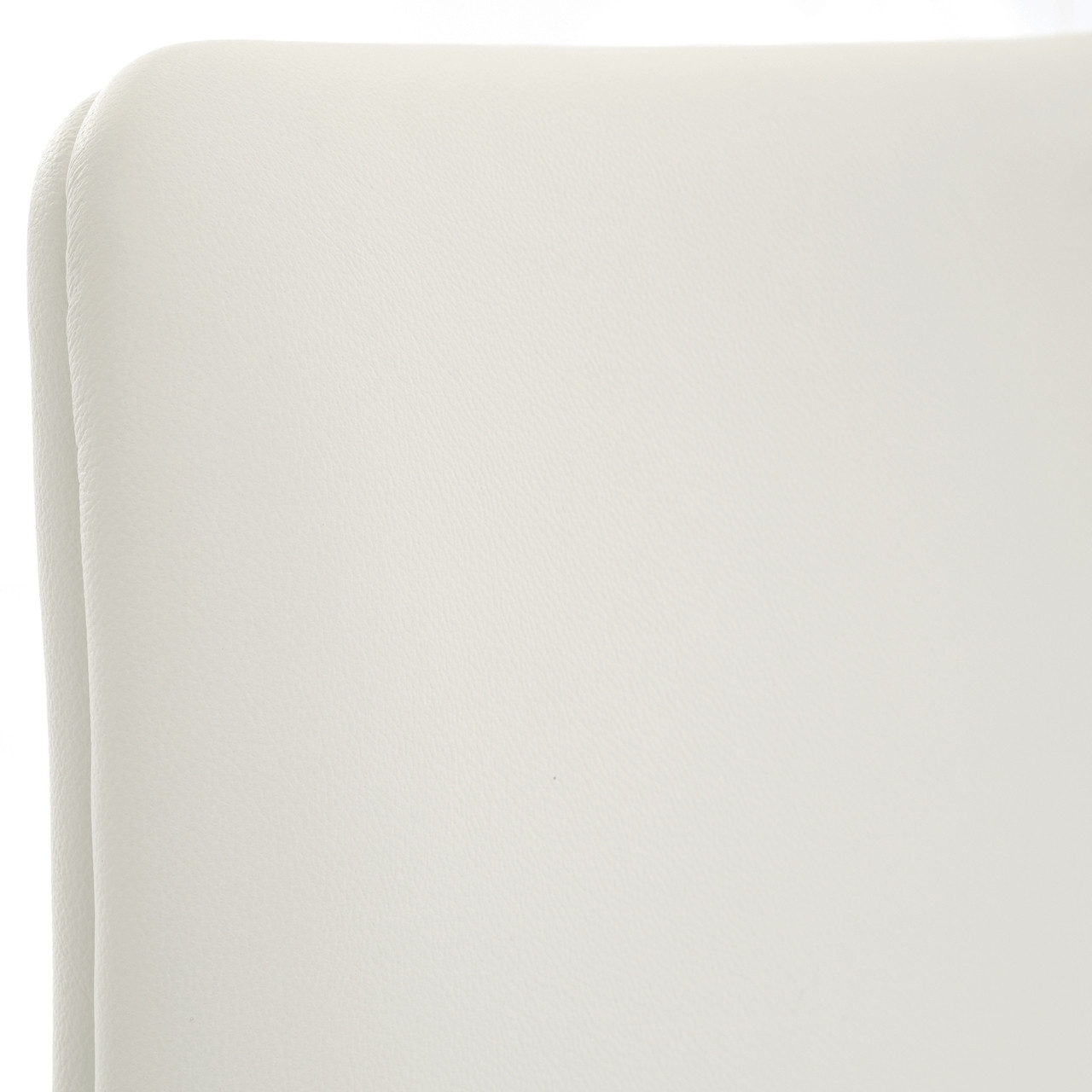 WHITE LEATHER - Toro Bar Stool Leather Seat Detail