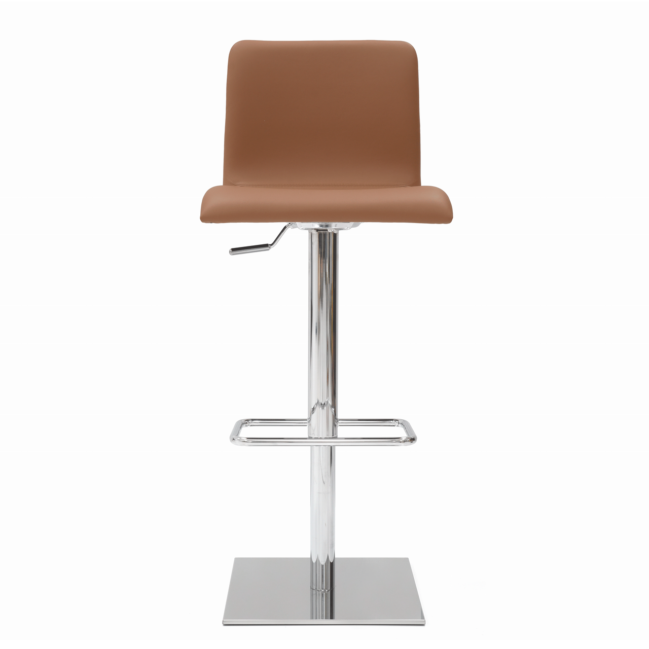 COGNAC LEATHER - Toro Bar Stool Front View