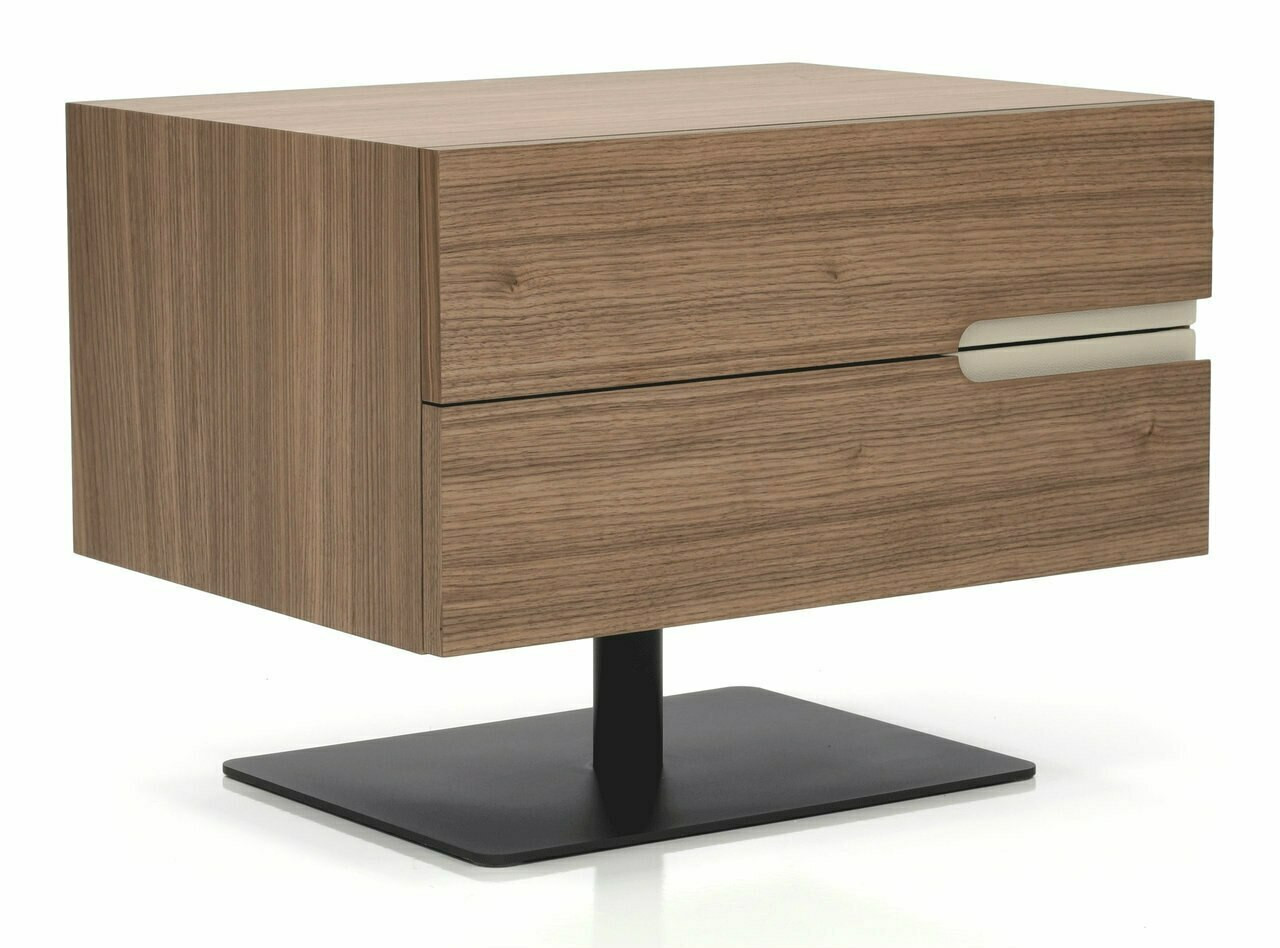 Ciro 2 Drawer Nightstand Walnut Cantoni