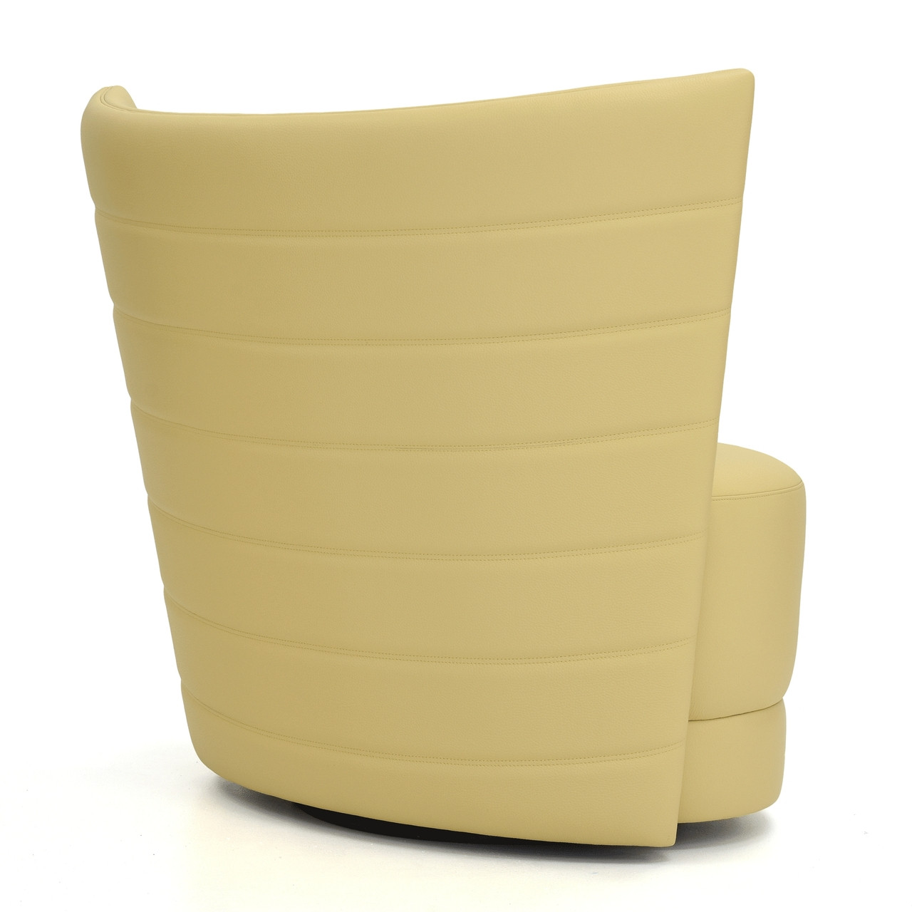 Black & More Oval Lounge Chair Back Angled View