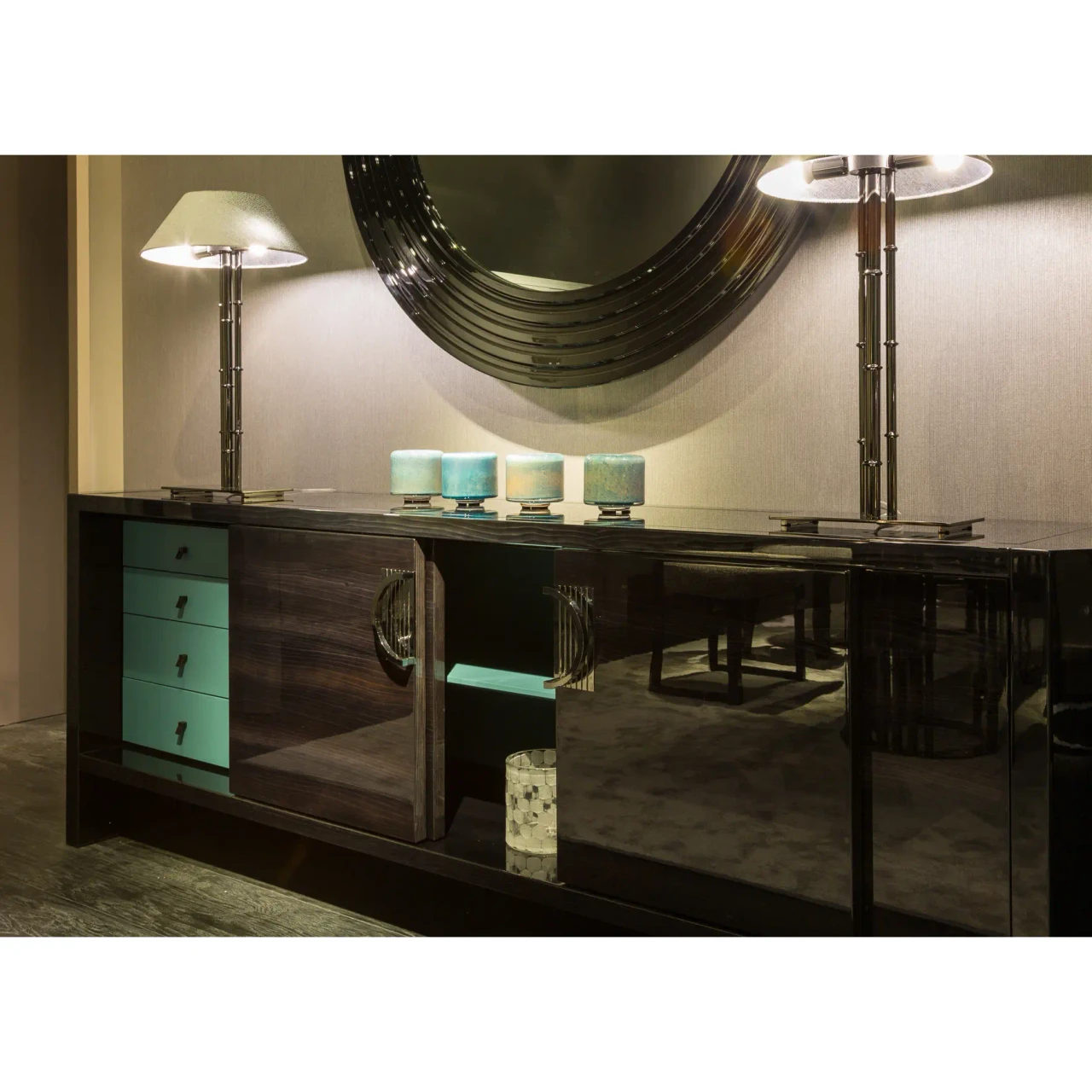 My Story Buffet Shown in a Showroom Setting