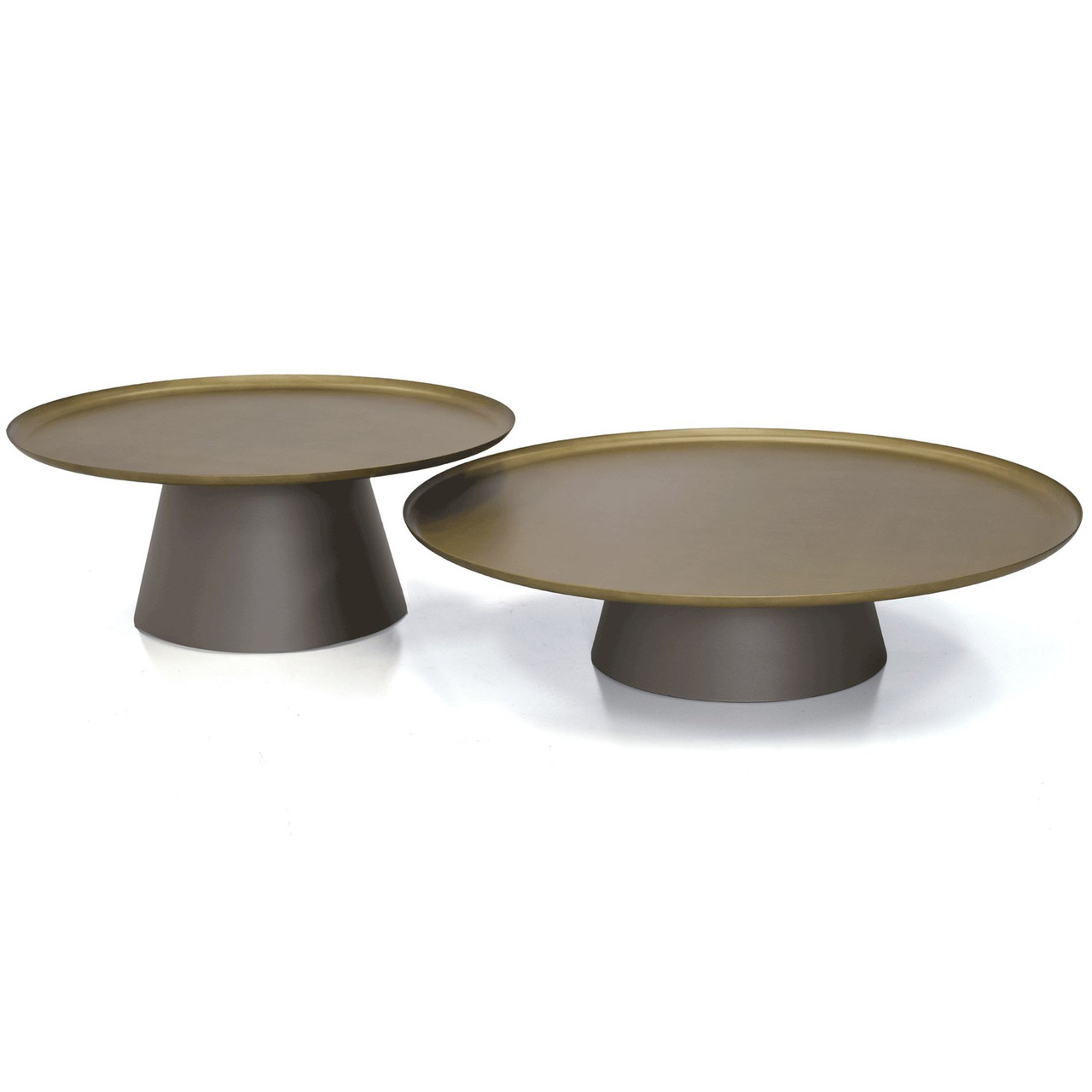 HIGH (37" DIA x 15"H) || LOW (46.25" DIA x 11"H) - Each table sold separately