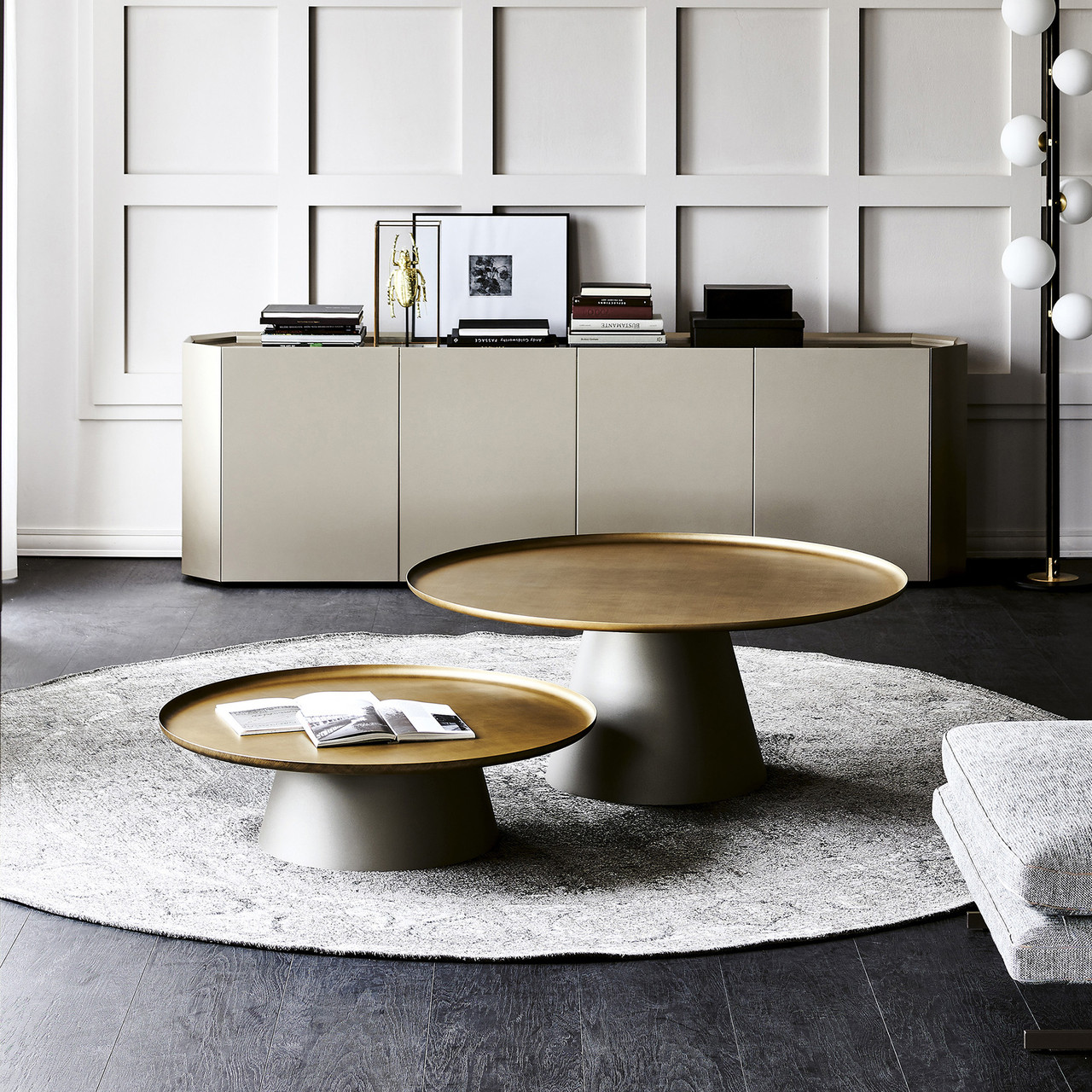 HIGH (37" DIA x 15"H) || LOW (46.25" DIA x 11"H) - Each table sold separately