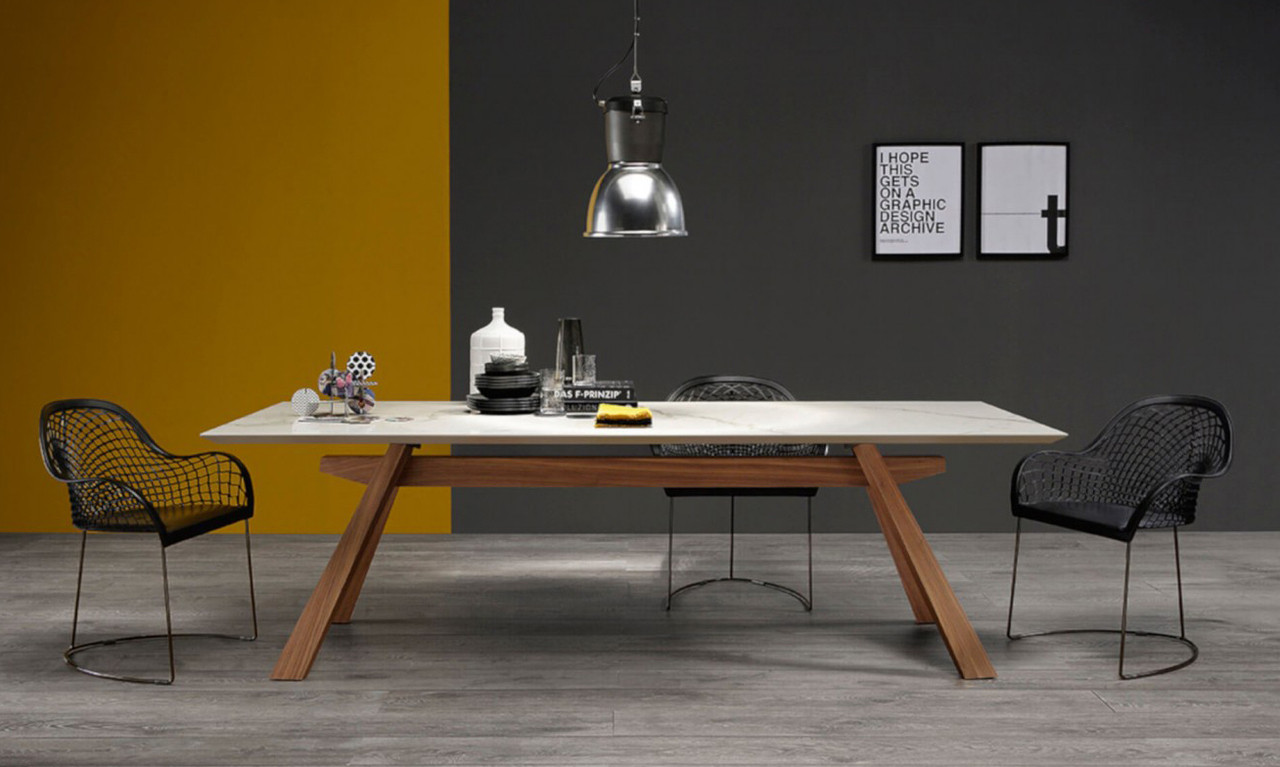 Guapa Arm Chair Shown in a Dining Room Setting