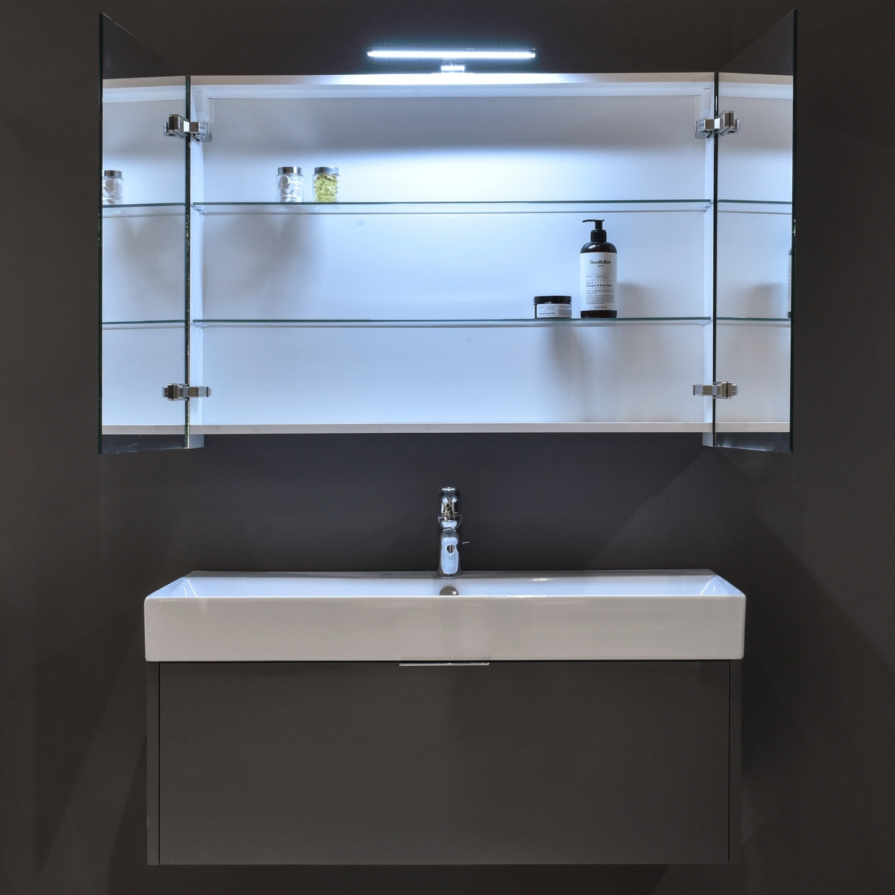 Basic Glossy Dark Grey Vanity