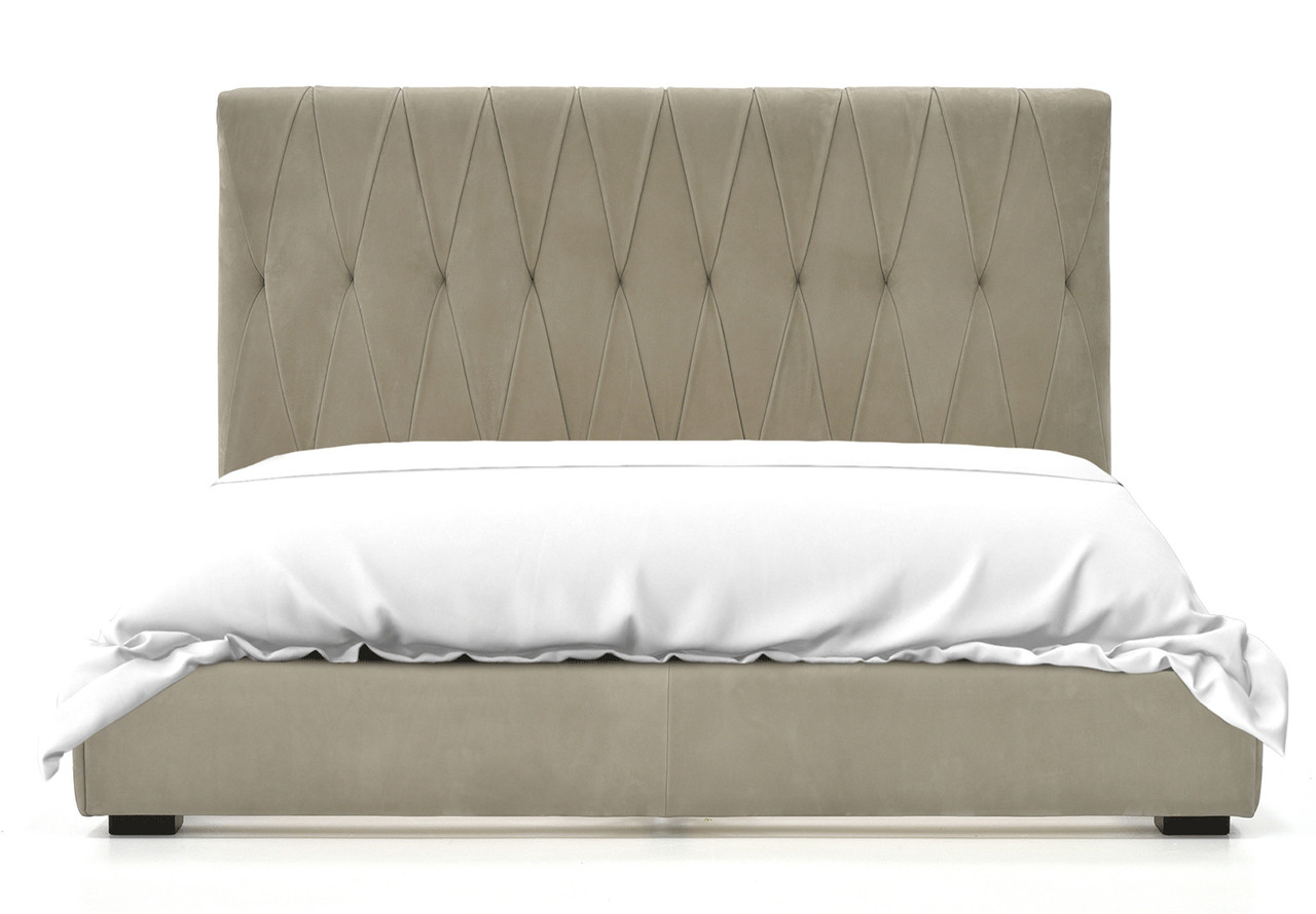 MUD NUBUK - Marlon Night Bed Front View