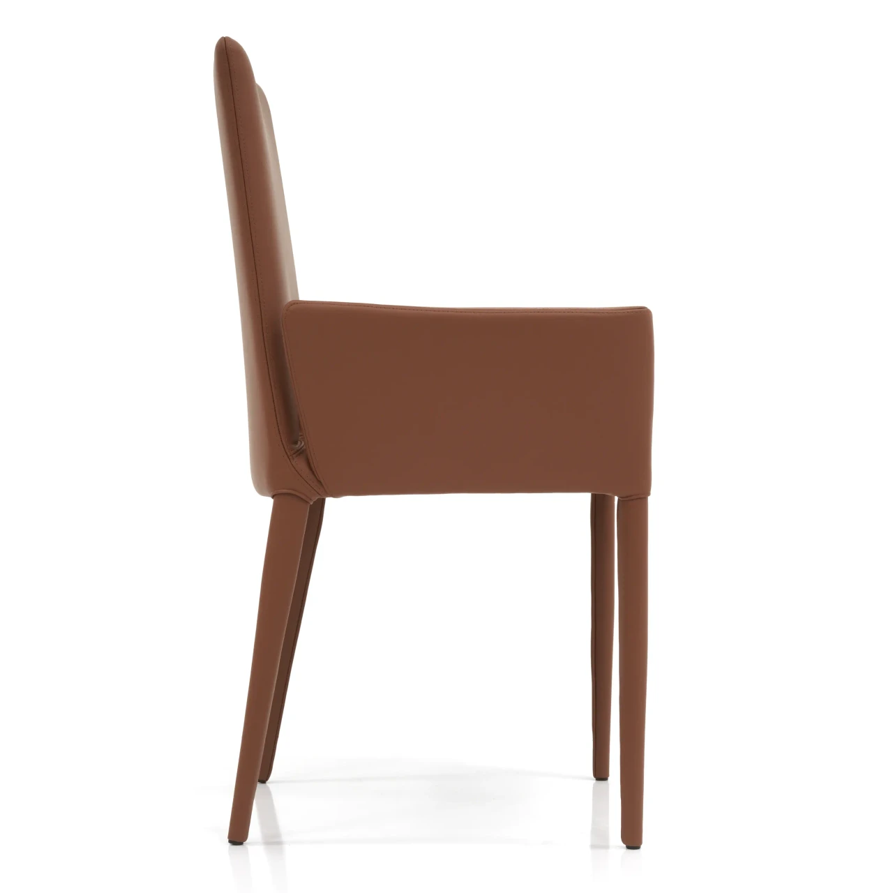 COGNAC LEATHER - Bella Hp Arm Chair Side View