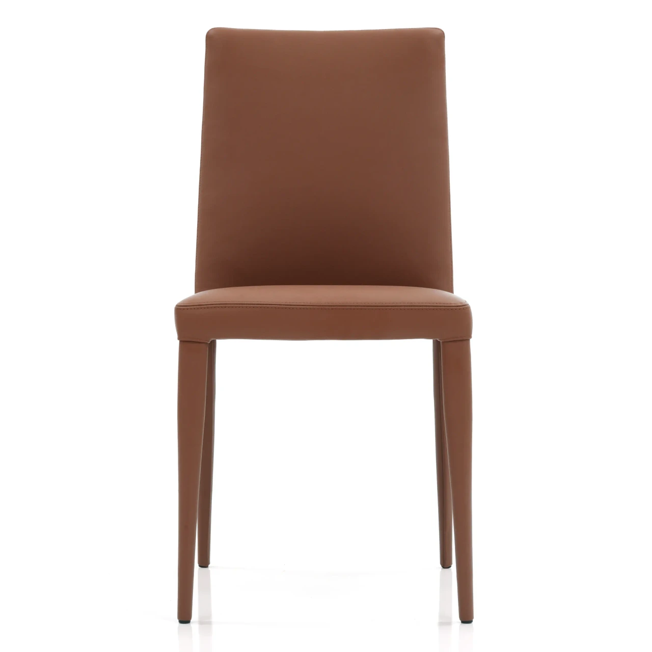 COGNAC LEATHER - Bella H Side Chair Front View