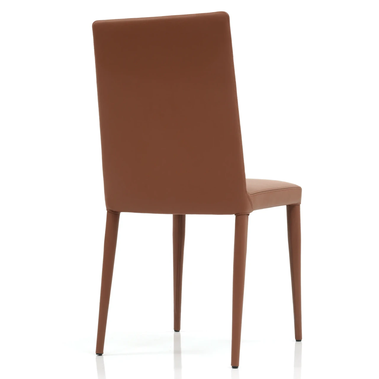COGNAC LEATHER - Bella H Side Chair Back Angled View