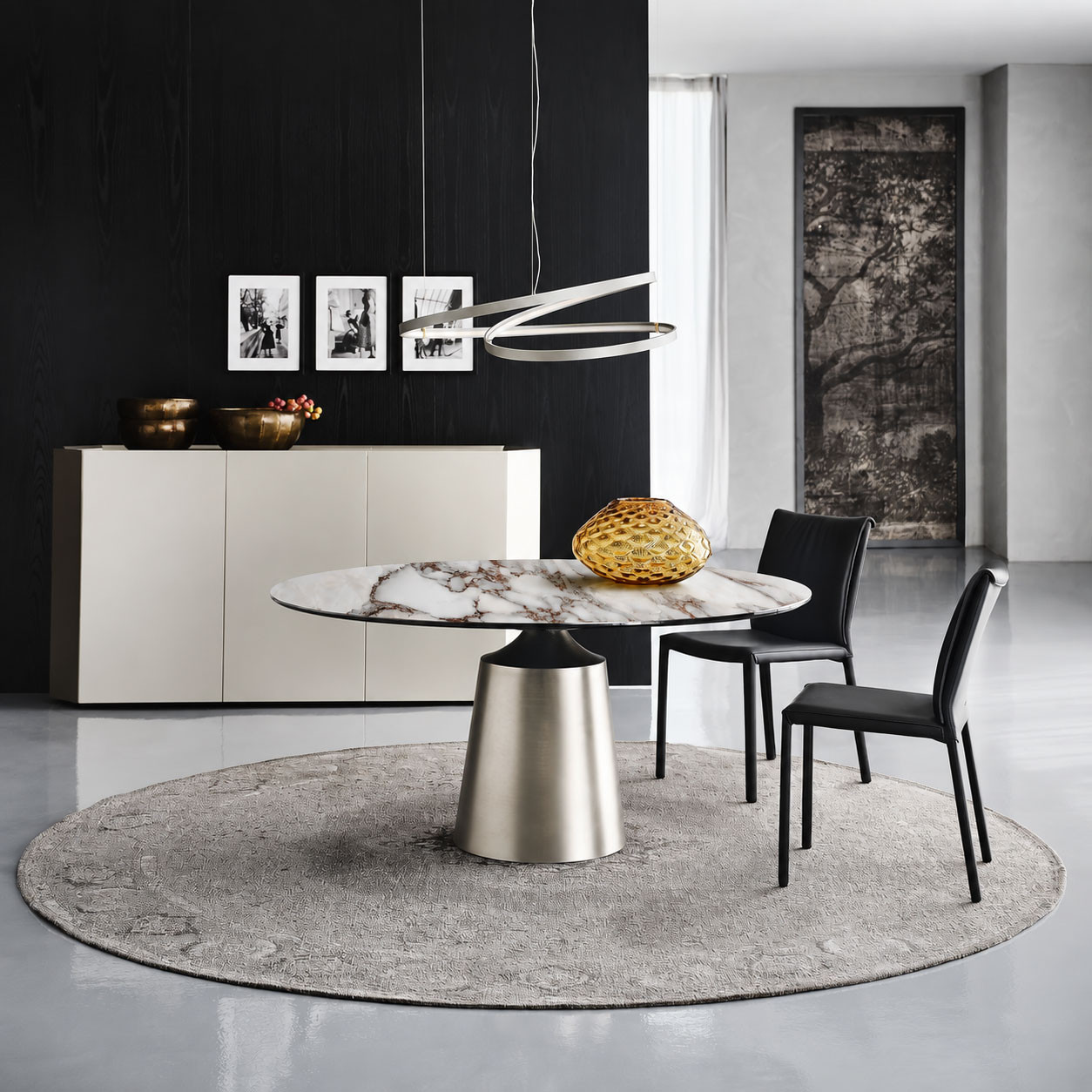 - Shown here with the Makalu Ceramic top and Satin Titanium Steel Base