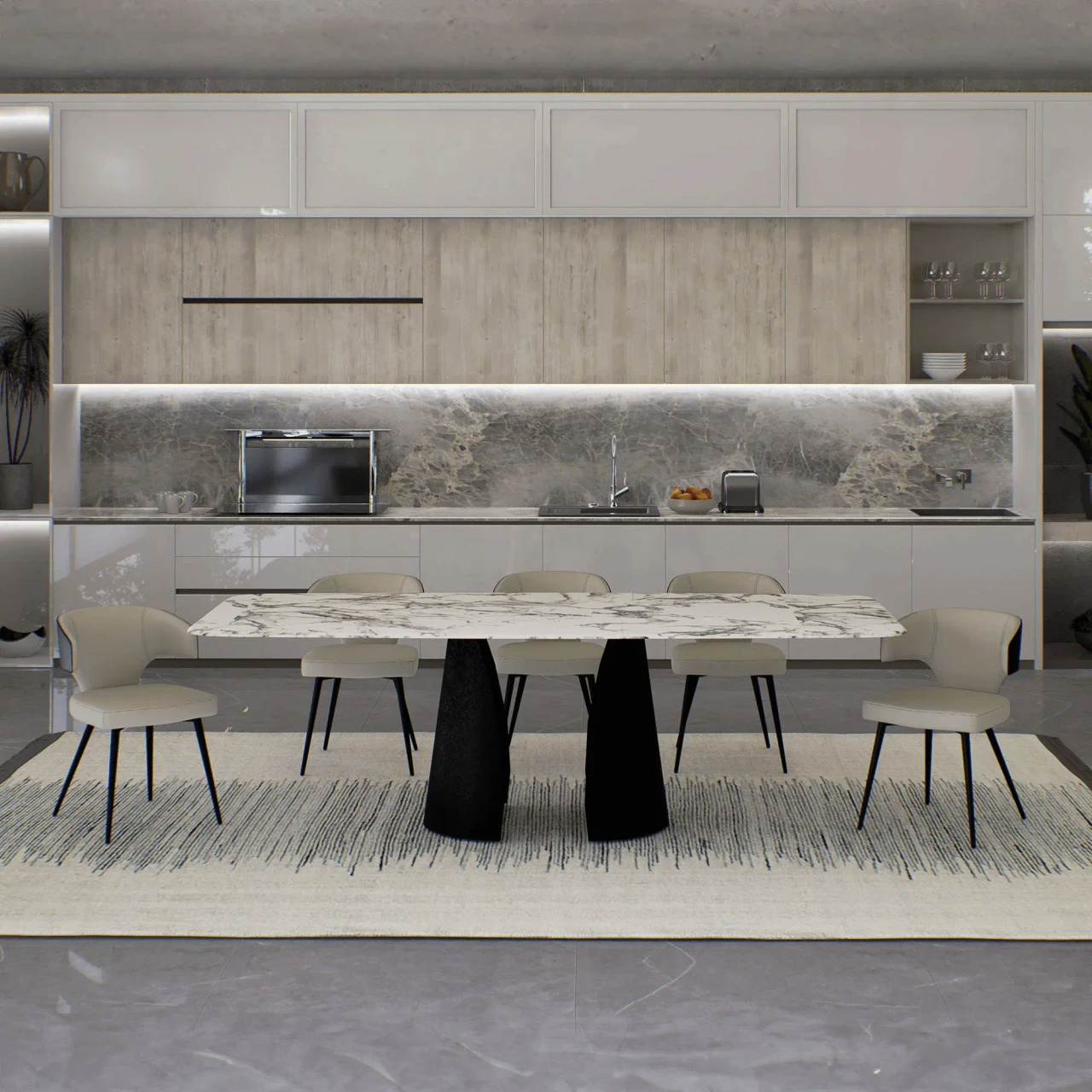 Wing Side Chair Shown in a Kitchen Dining setting