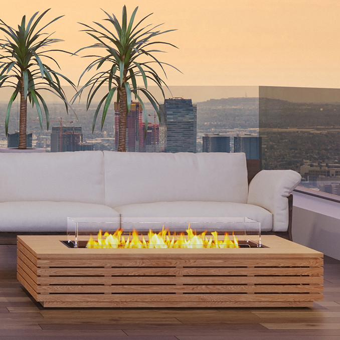 Warf 65 Fire Table - Teak - Cantoni