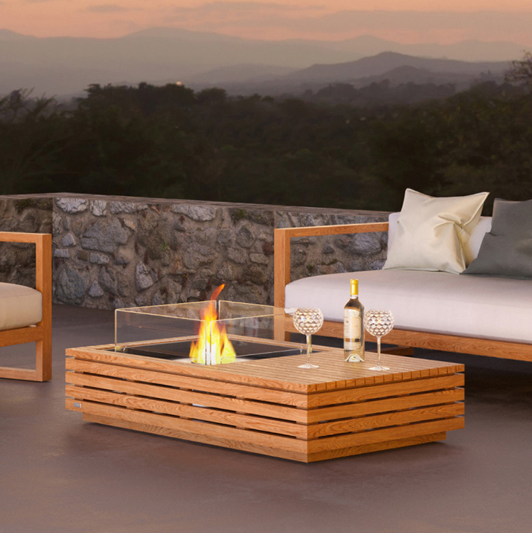 Manhattan 50 Fire Table - Teak - Cantoni