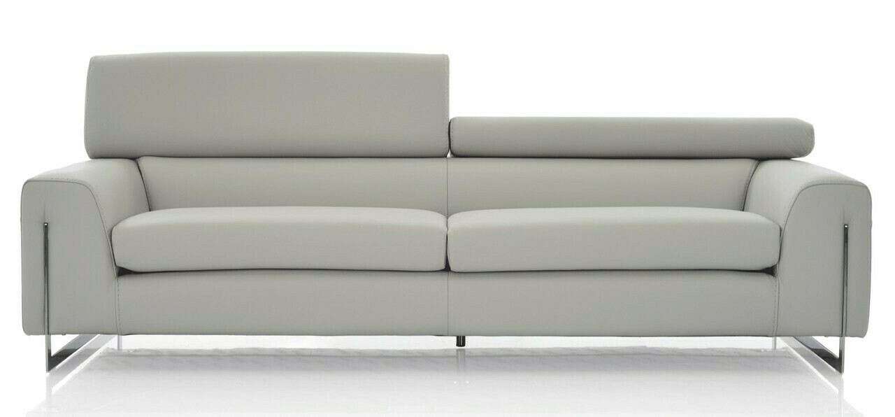 Biella Sofa Front View Shown with Adjustable Headrest