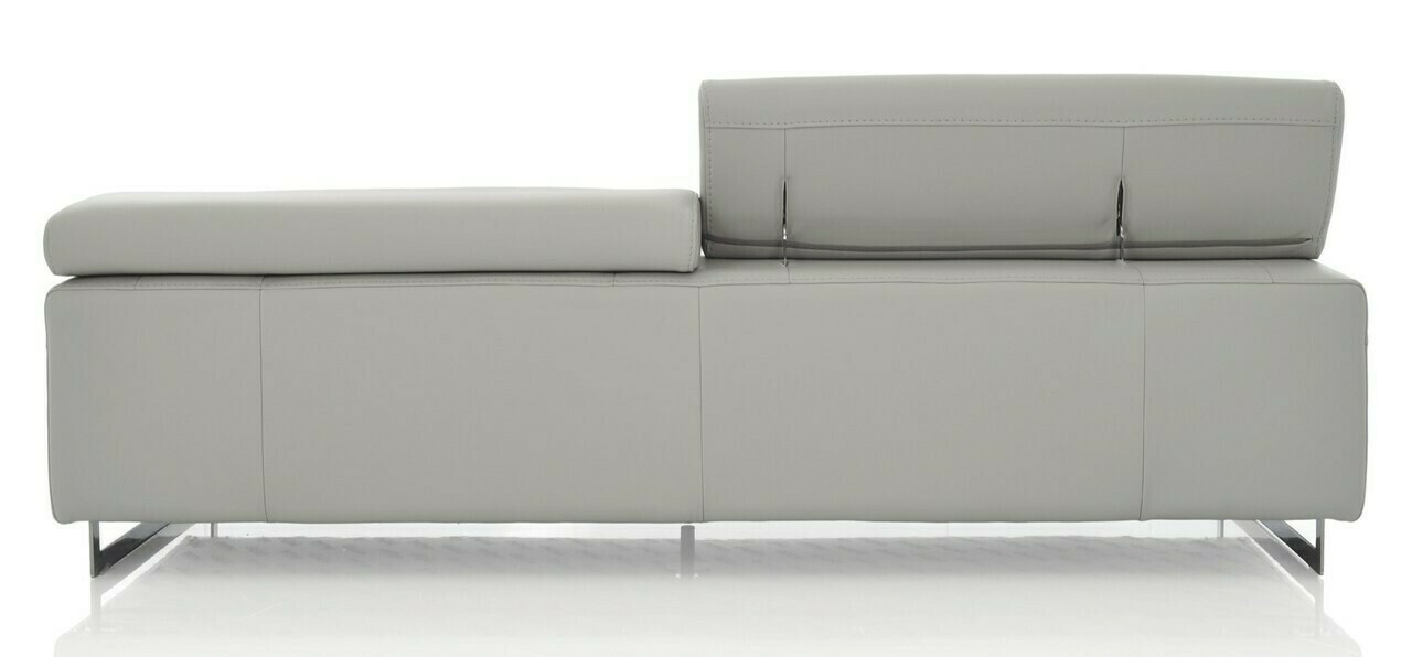 Biella Sofa Front View Shown with Adjustable Headrest
