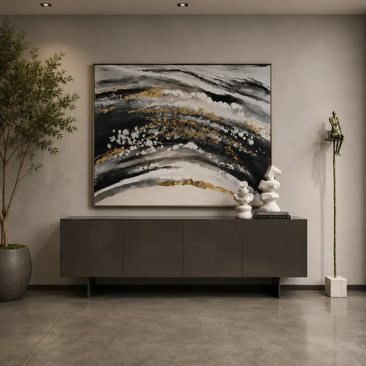 Materia Sideboard - Champagne Metallic