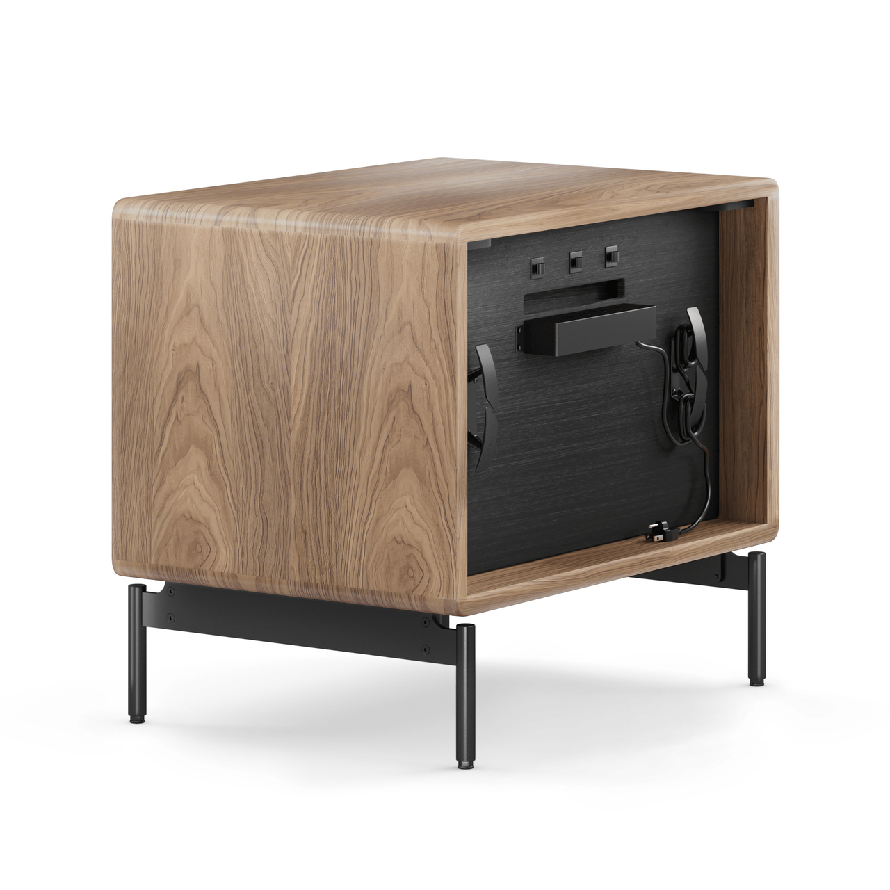 NATURAL WALNUT - Linq Wide Nightstand Back View