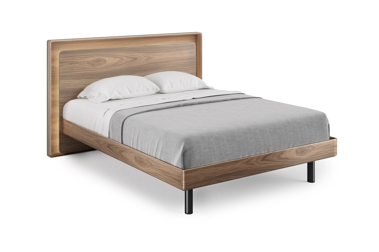 NATURAL WALNUT - Up Linq Bed Shown with Light Feature On