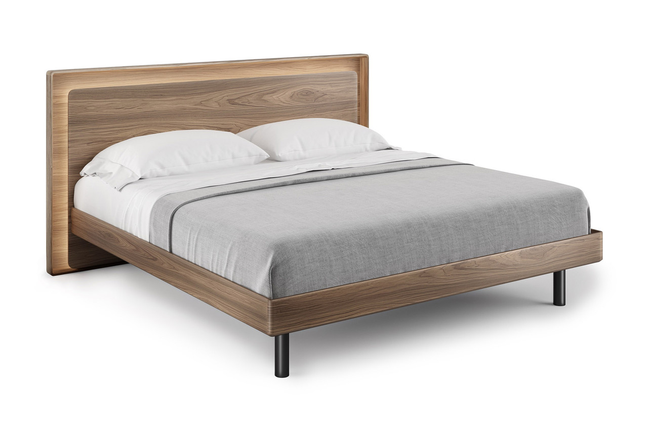 NATURAL WALNUT - Up Linq Bed Shown with Light Feature On